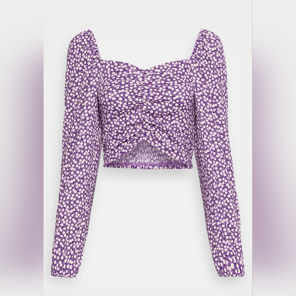 Noisy May Purple Floral Women's Top